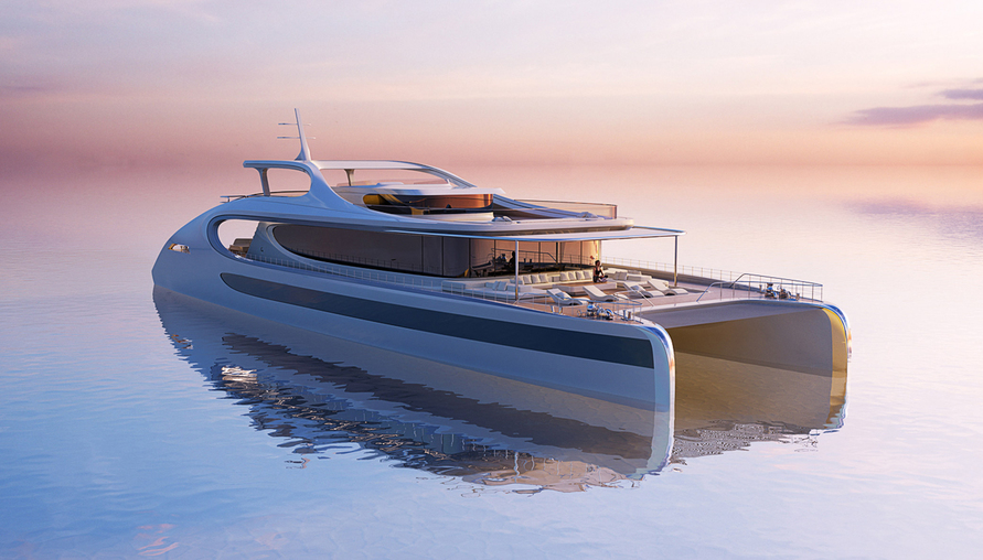 義大利 Oneiric 雙體船，Zaha Hadid 打造永續海上尖兵