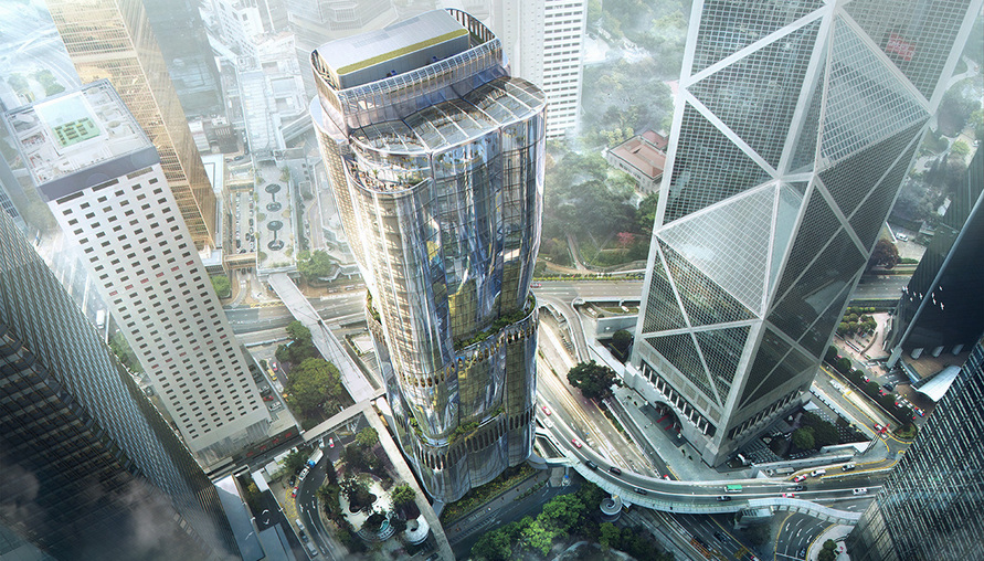 香港新地標 The Henderson，Zaha Hadid Architects注入全新願景的商辦大樓